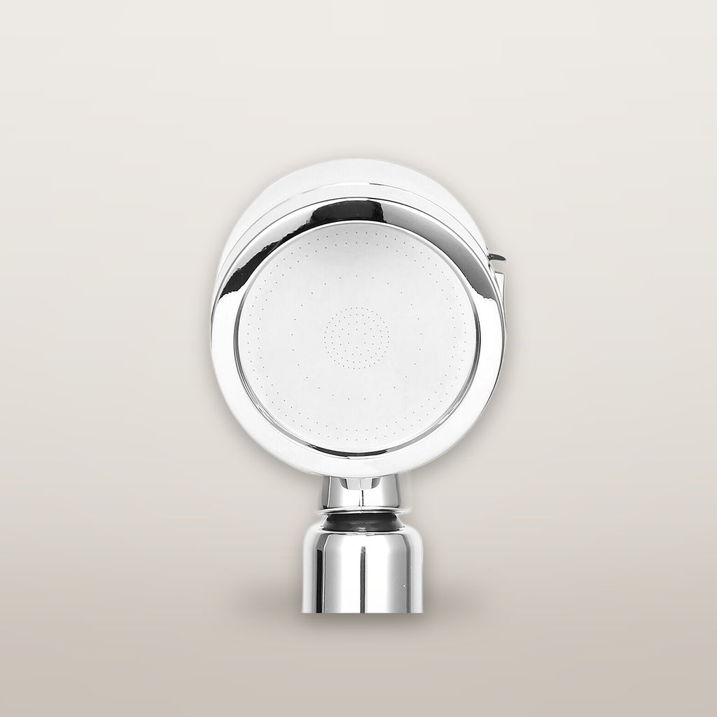 Sahos filtered shower head, front view